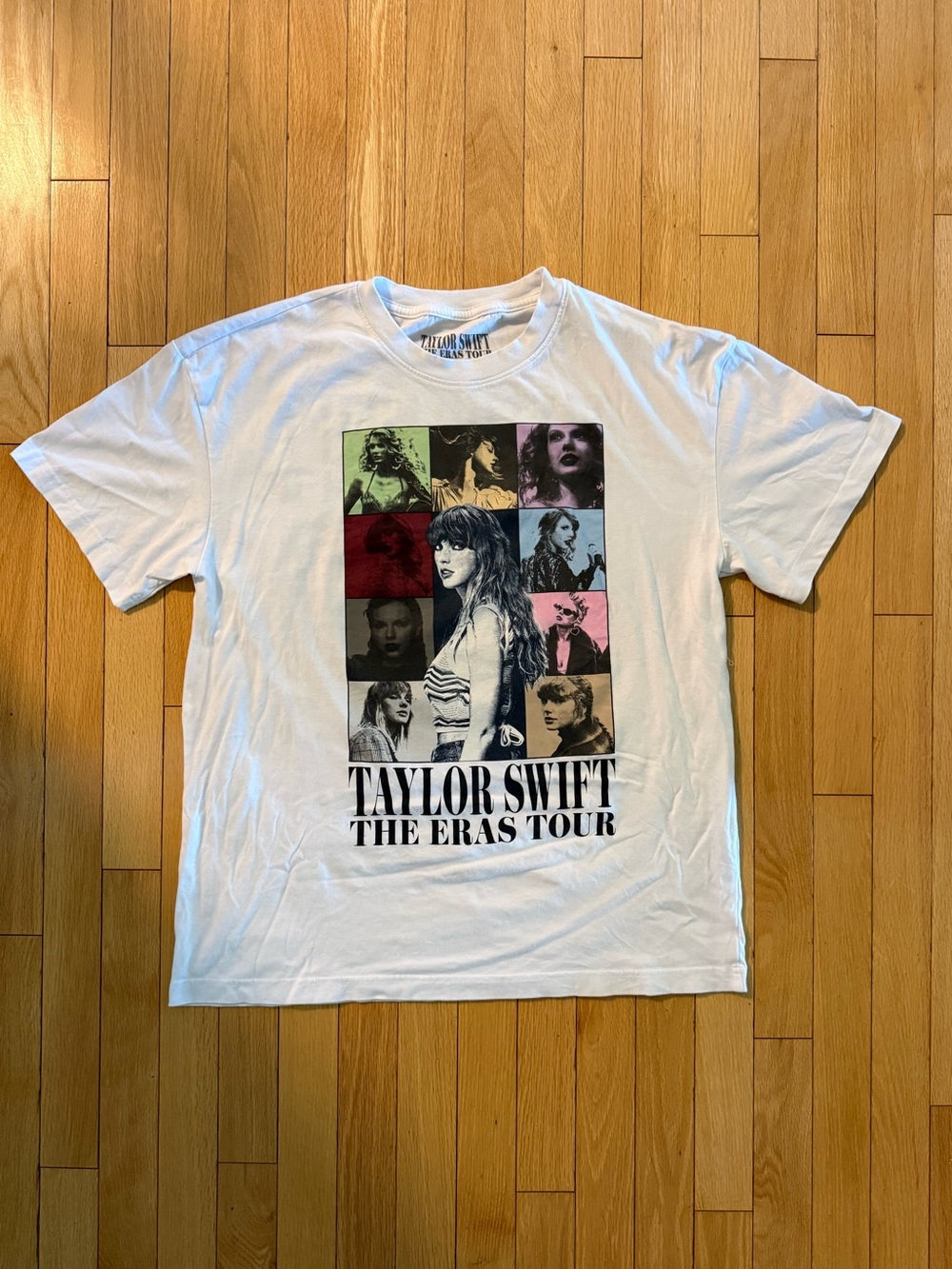 Taylor Swift White Short-Sleeve Eras Tour Collage Tee